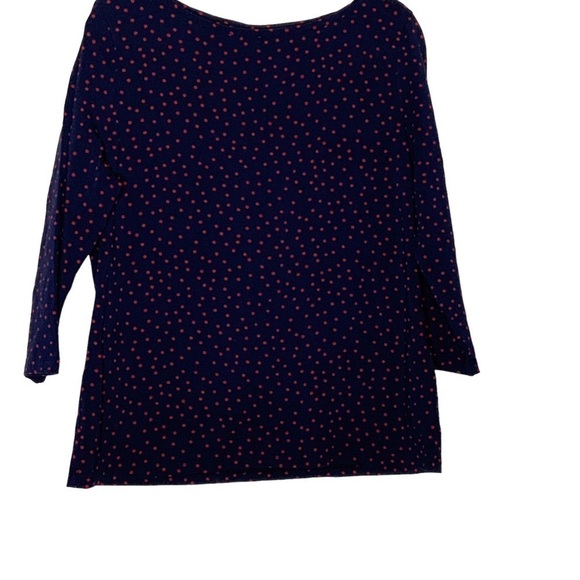 TALBOTS navy blue polka dot top. Size XL - Picture 1 of 7